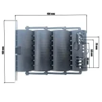 Verrou rigide Octoclick - 3 maillons - Ep. de lame 8 et 14 mm - Tube ZF – Image 2