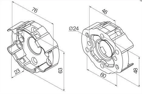 support moteur compact alu nice