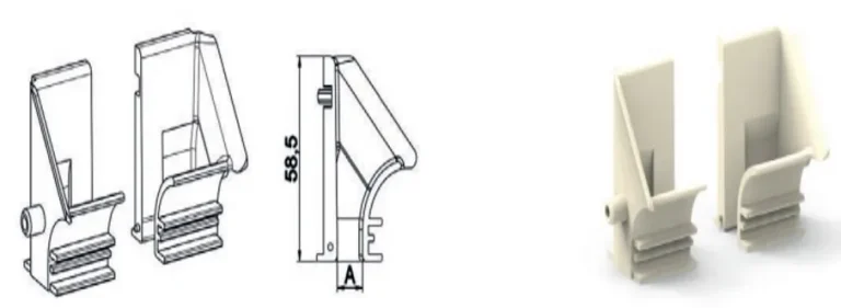 PAIRE DE TULIPES TRADI LAME 8 NATUREL