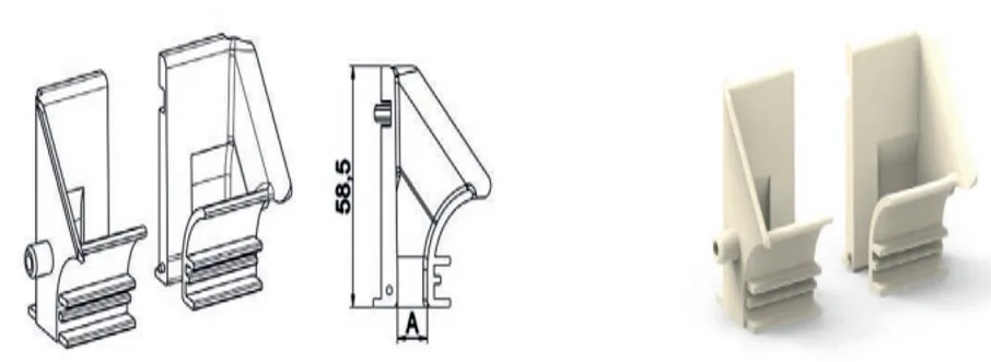 PAIRE DE TULIPES TRADI LAME 8 NATUREL